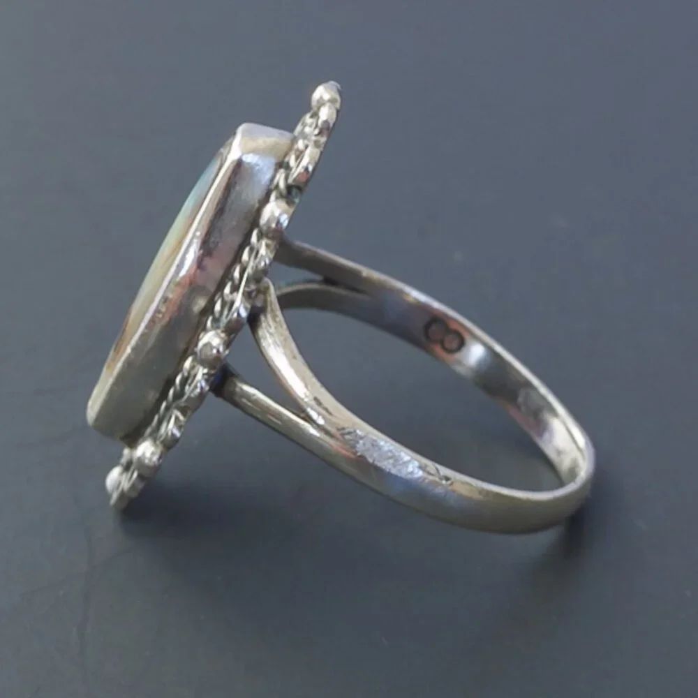 Sterling Silver Abalone Ring – Size 5.25
